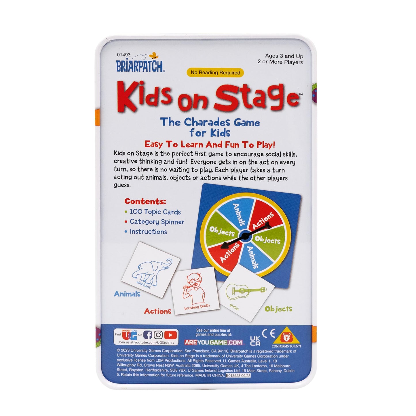 Briarpatch Kids on Stage Charades Game - Travel Tin (Ages 3+)