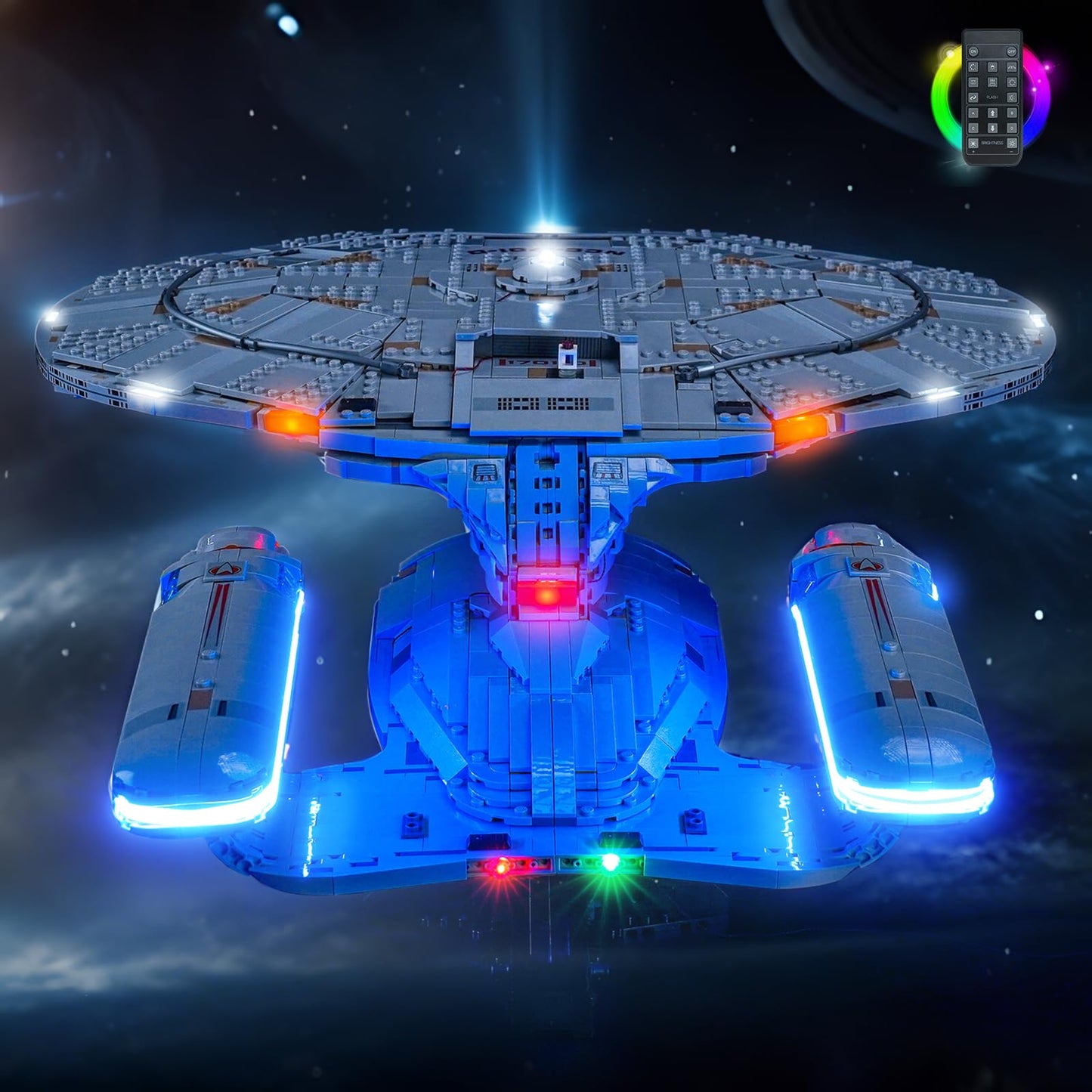 BrickBling LED Light Kit for Lego U.S.S. Enterprise NCC-1701-D (10356) – Light Only