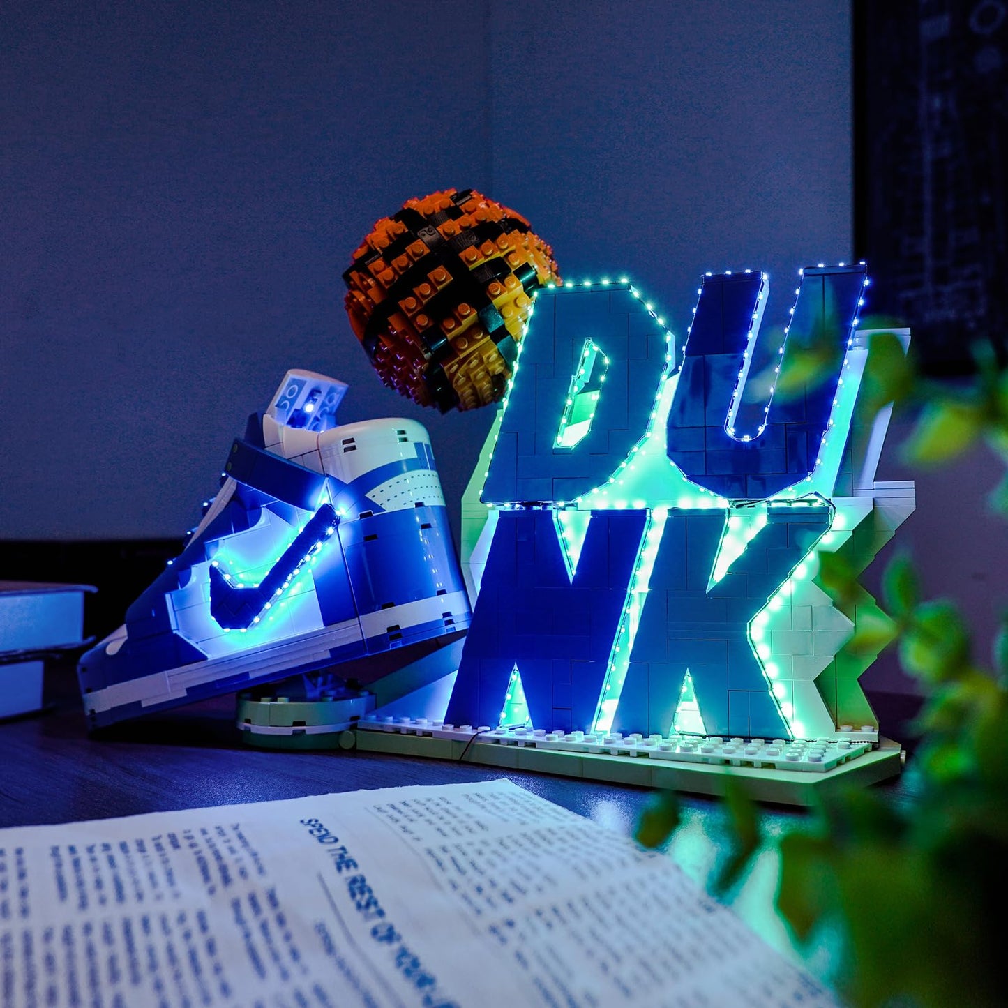 BrickBling LED Light for Lego Nike Dunk – Touch-Sensitive Dimmer, Lego 43008 (Excludes Bricks)