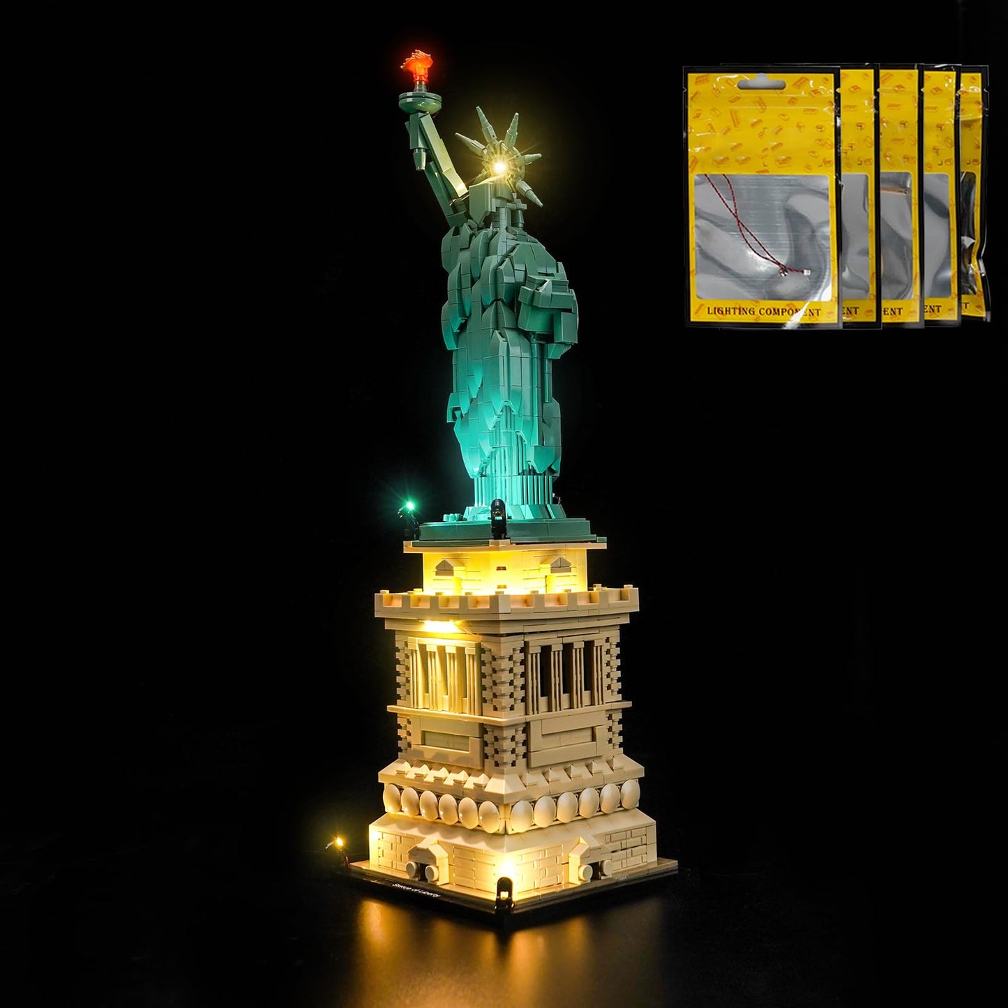 Brickshining LED Lighting Kit for LEGO Architecture Statue of Liberty 21042 – Lights Not Included