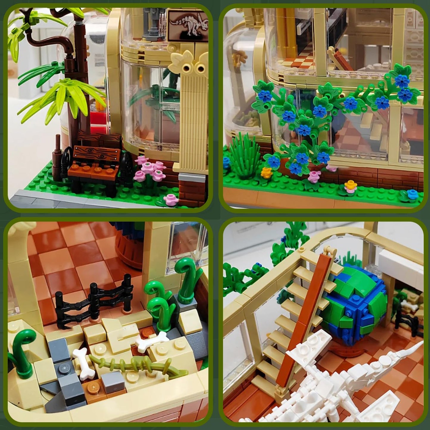 BrickTribe Mini Building Set for Adults – Dinosaur Museum with LED Light, 2788 PCS
