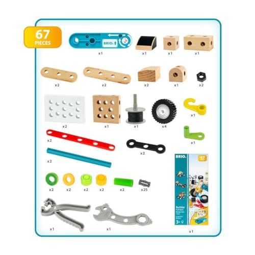 BRIO Builder Pull Back Motor Set – STEM Construction Toys for Kids 3+