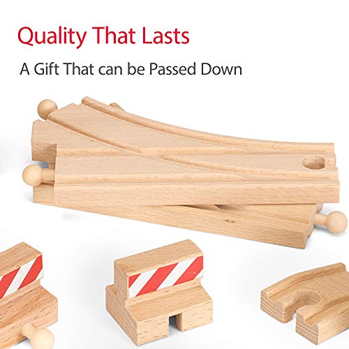 BRIO World 50-Piece Track Pack | FSC-Certified Wooden Tracks for BRIO Rail Sets | Ages 3+