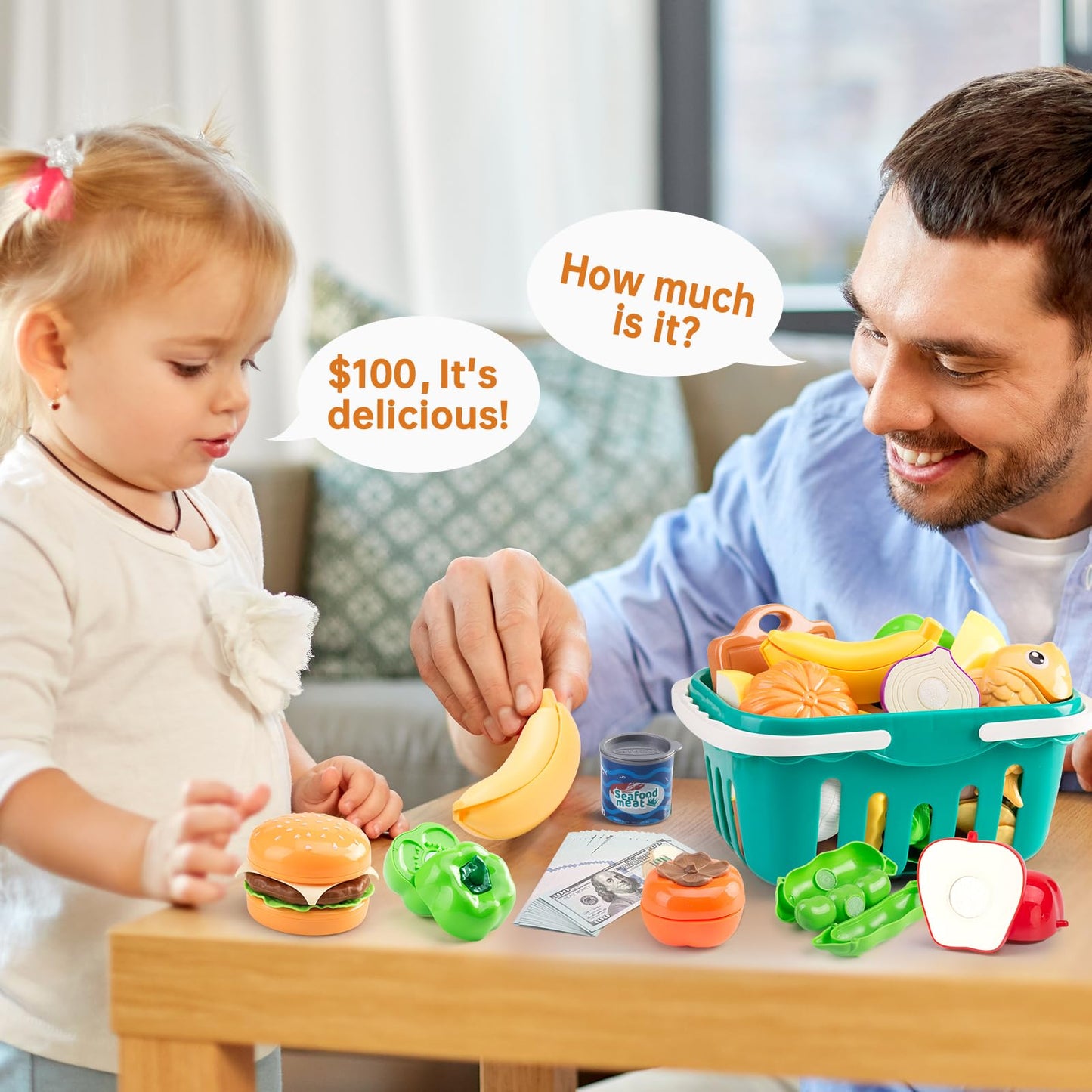 Bruvoalon 200Pcs Mini Play Kitchen Set – Pretend Cookware, Fruit Sets & More