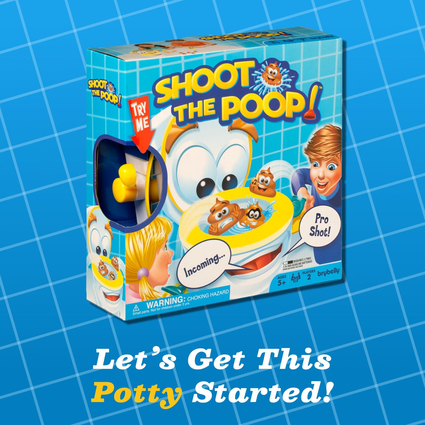 Brybelly Shoot The Poop – The Original Talking Toilet Game for Kids & Families