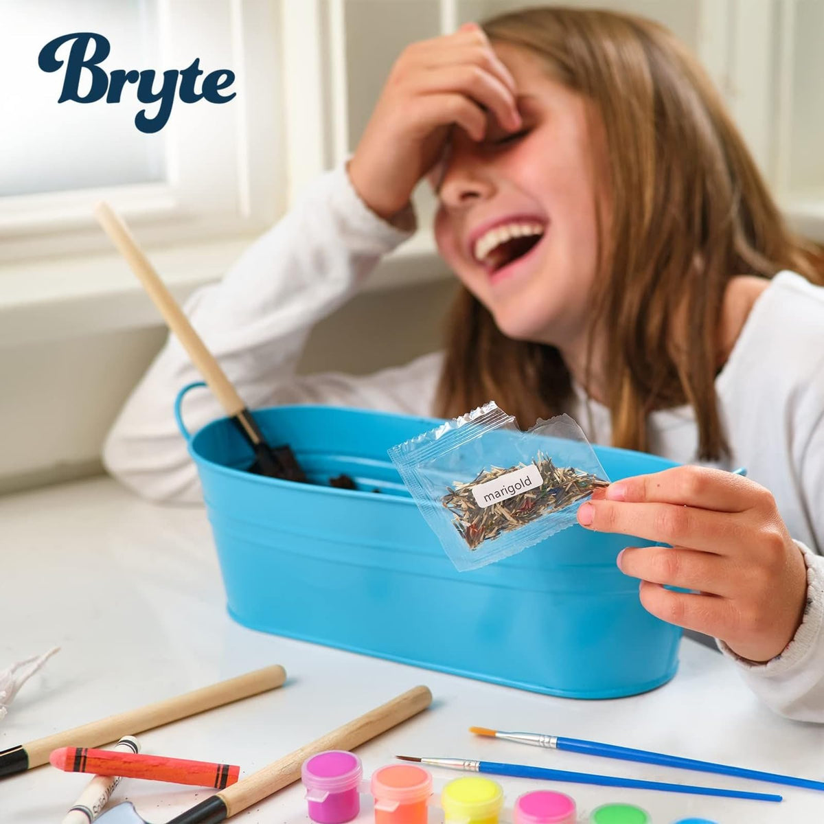BRYTE Unicorn Terrarium Kit for Kids — Light-Up Fairy Garden Planter, Seeds & Tools (Ages 4–12)