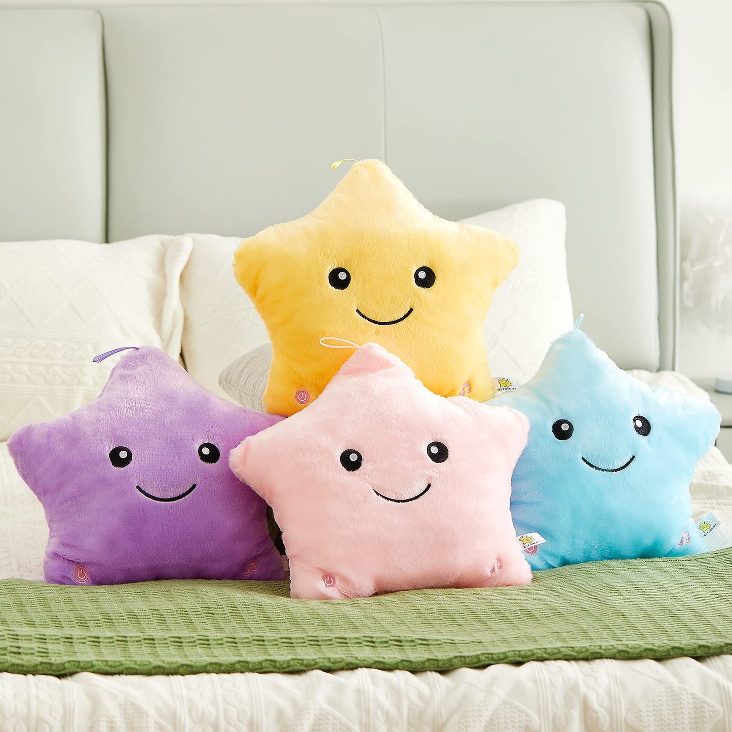 BSTAOFY 13-inch LED Twinkle Star Plush – Lullaby Glow Light Toy for Toddlers