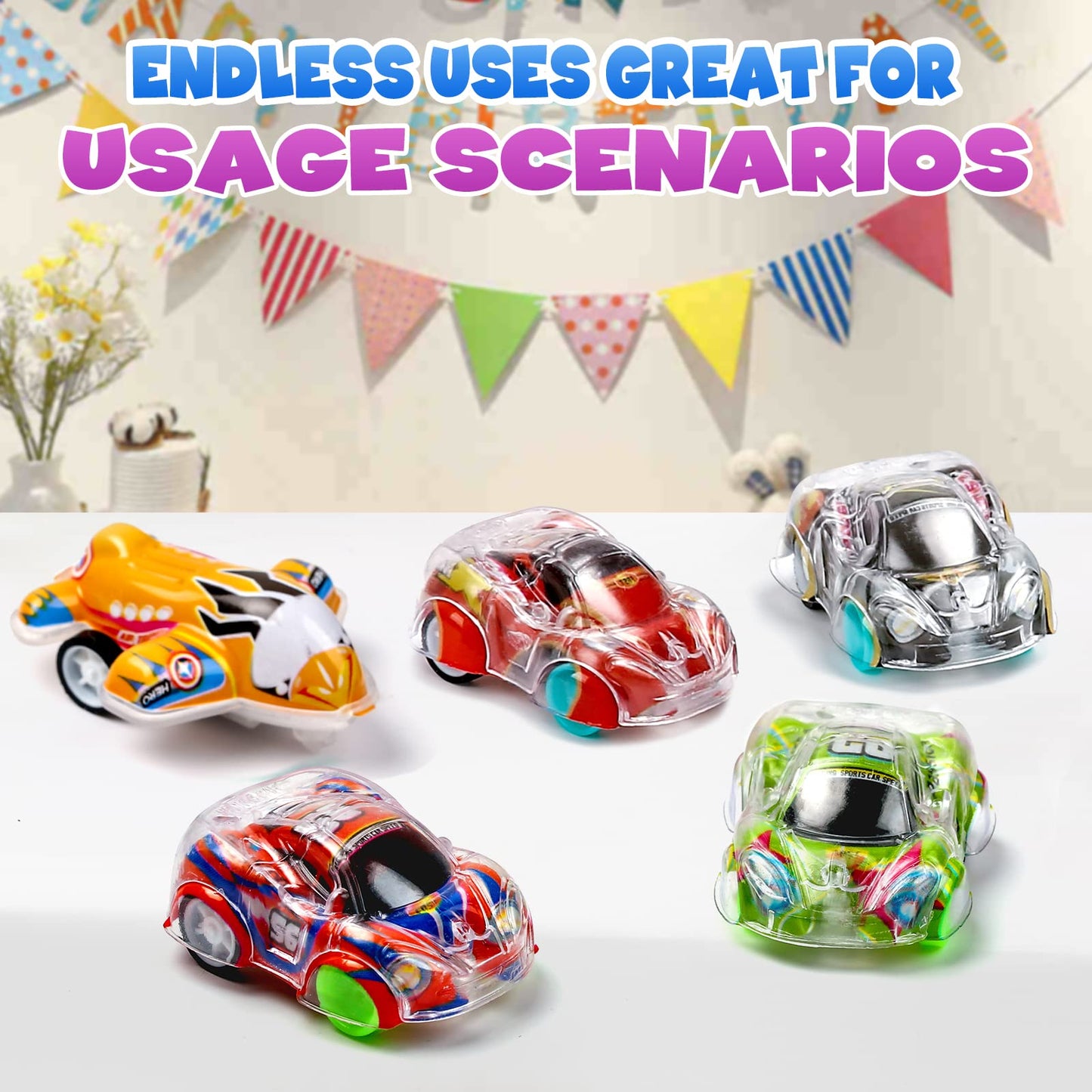 Buauty 50 Pcs Mini Pull Back Cars & Airplanes – Party Favors & Prizes