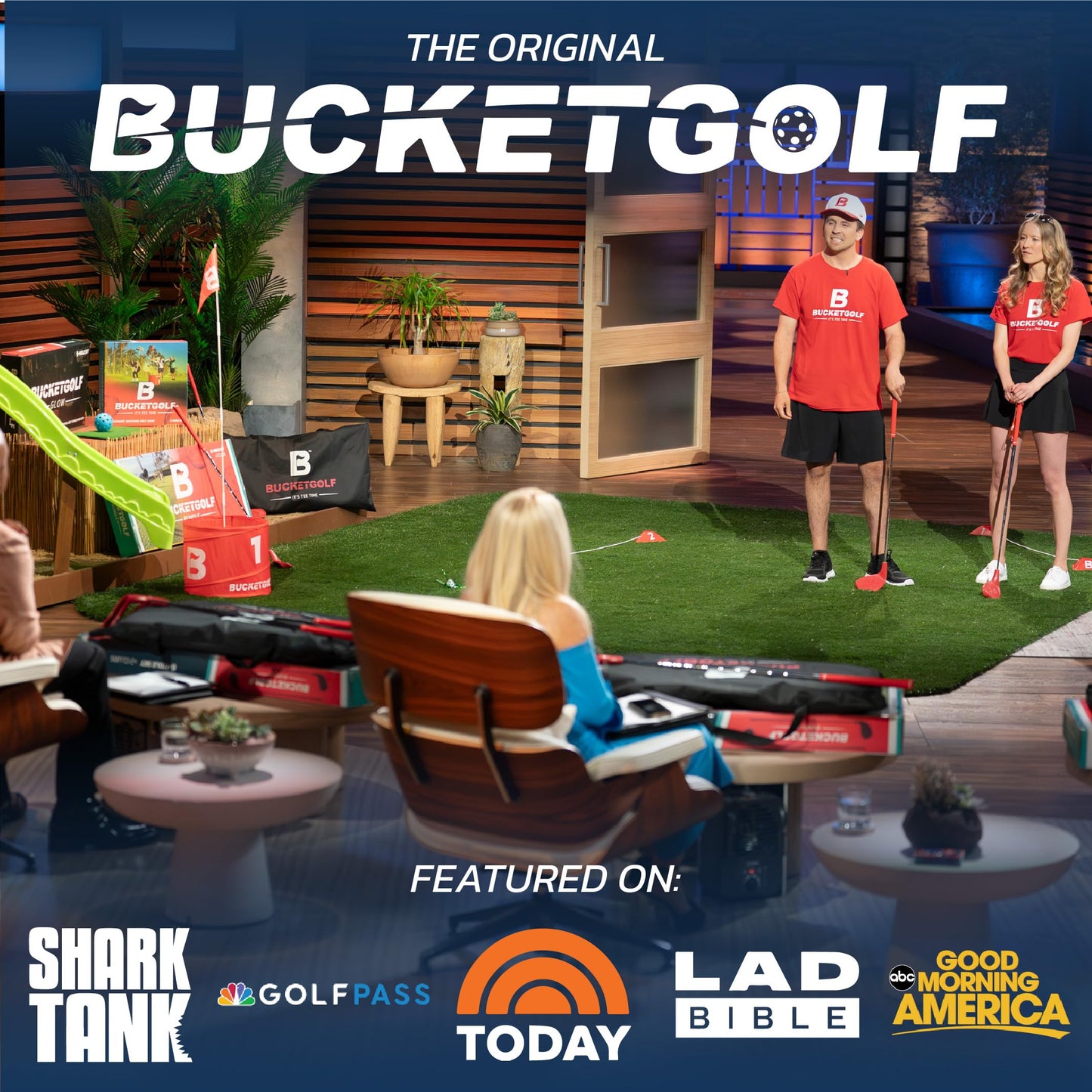 BucketGolf Club - Oversize Head Backyard Golf for All Ages (Kids 3-8)