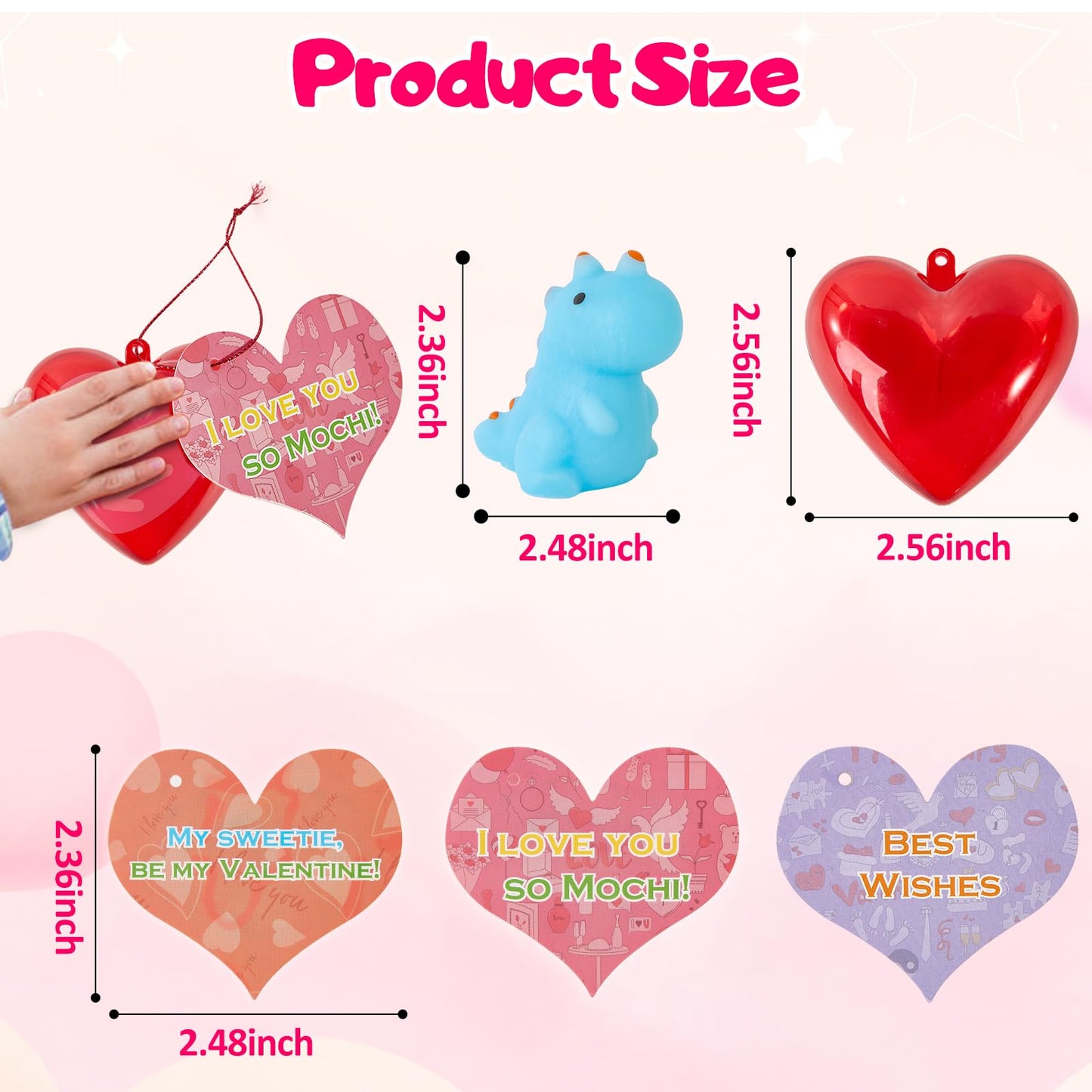 Budbof 28-Pack Valentine’s Day Gifts for Kids: Mochi Squishies, Heart Boxes & Cards for Classroom Exchanges