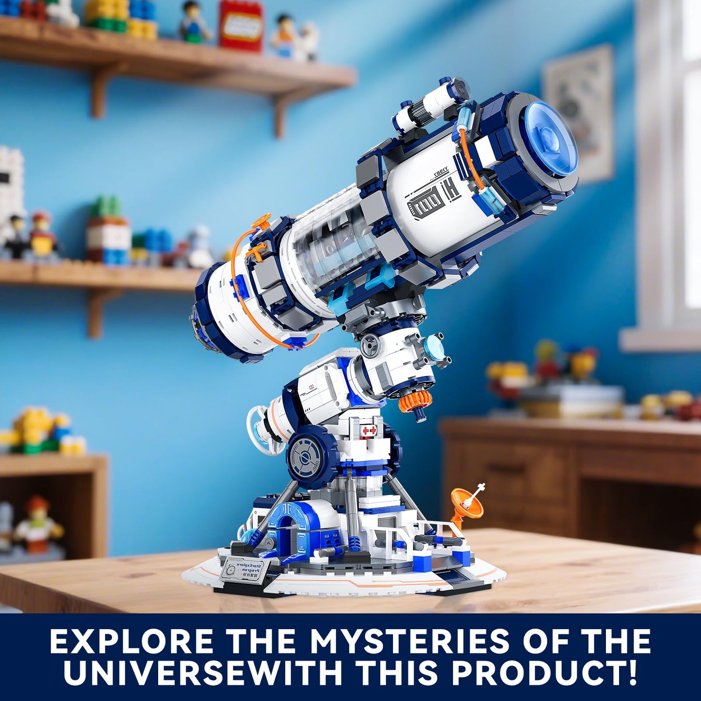 BUILDIFY Space Telescope Building Set – 995-Piece Lighting Model for STEM Play