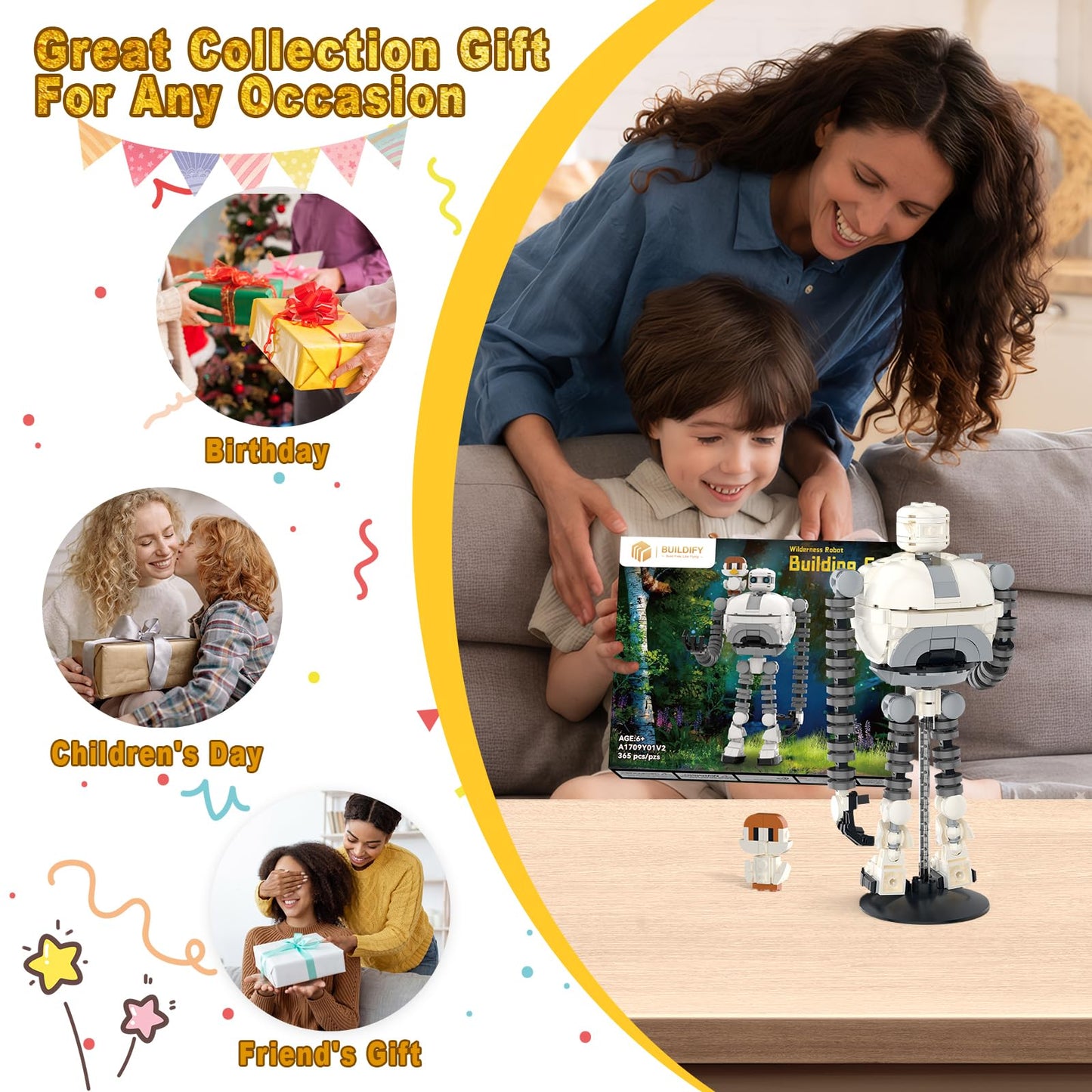 BUILDIFY Wildarness Roaz and Brightbill 365-Piece Building Set – Robot Toy for Kids 6+