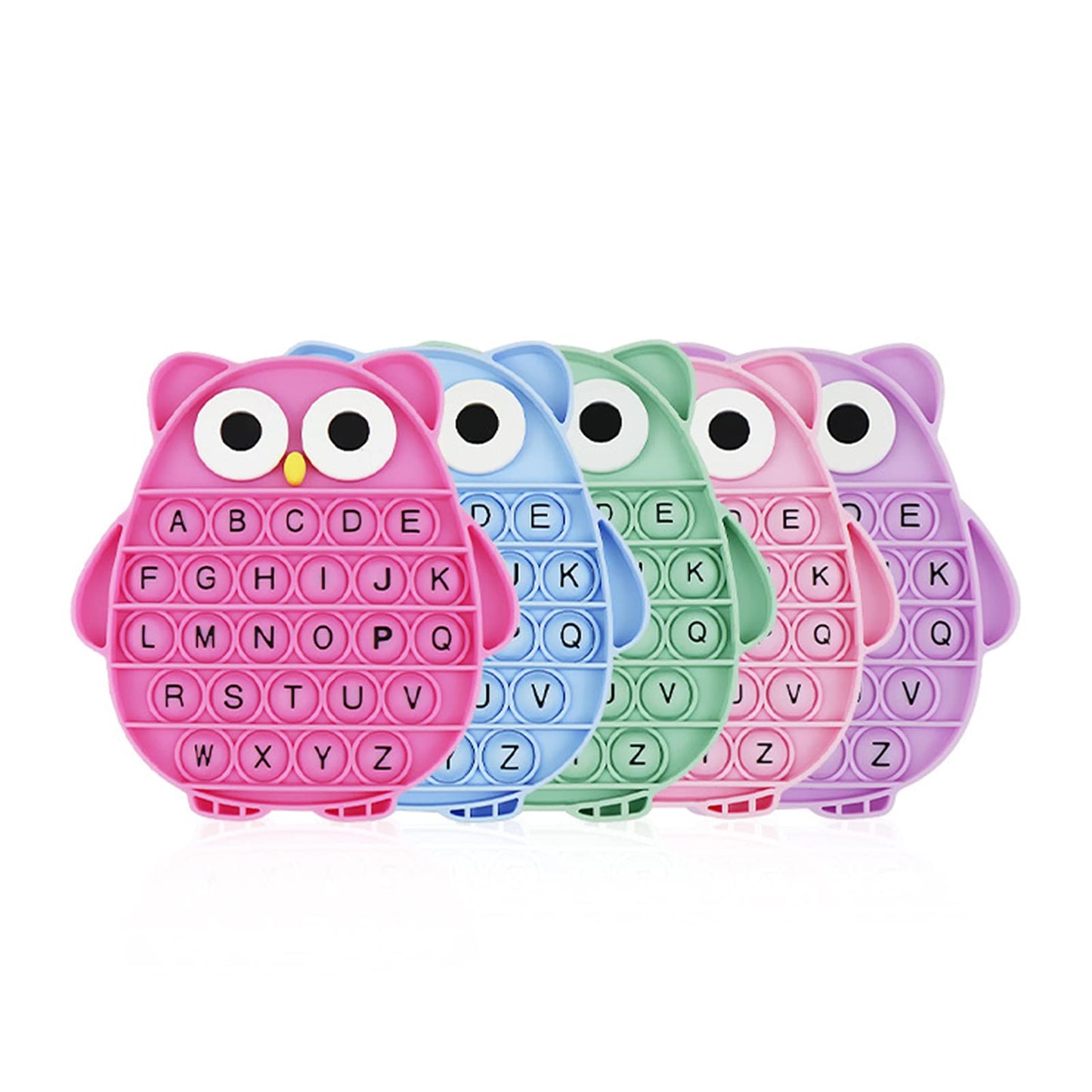 BULINGNA Push Pop Bubble Fidget Toy – Owl Alphabet Learning for Kids