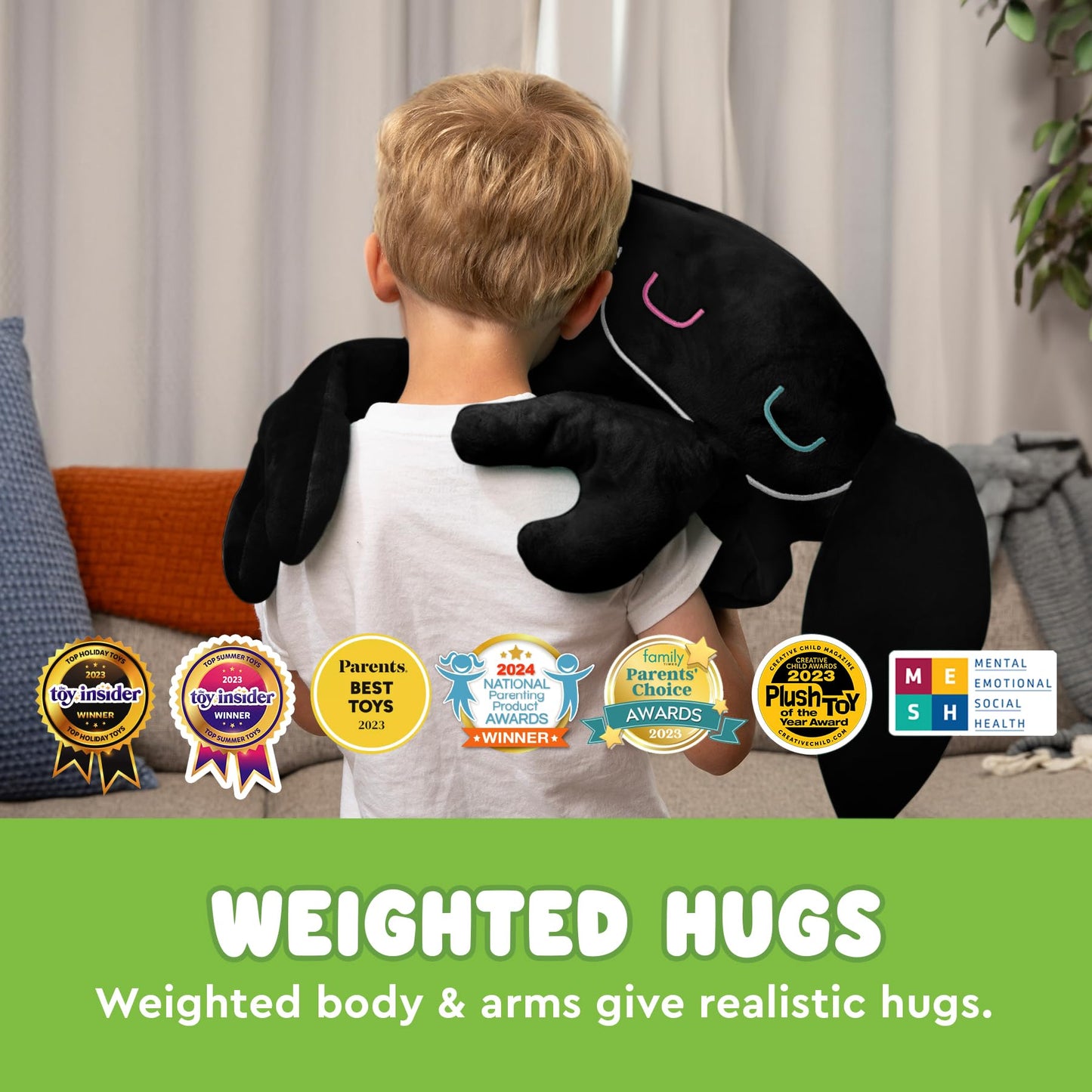 Bumpas Weighted Plush Toy – Realistic Hug, Machine Washable Calming Plush for Kids