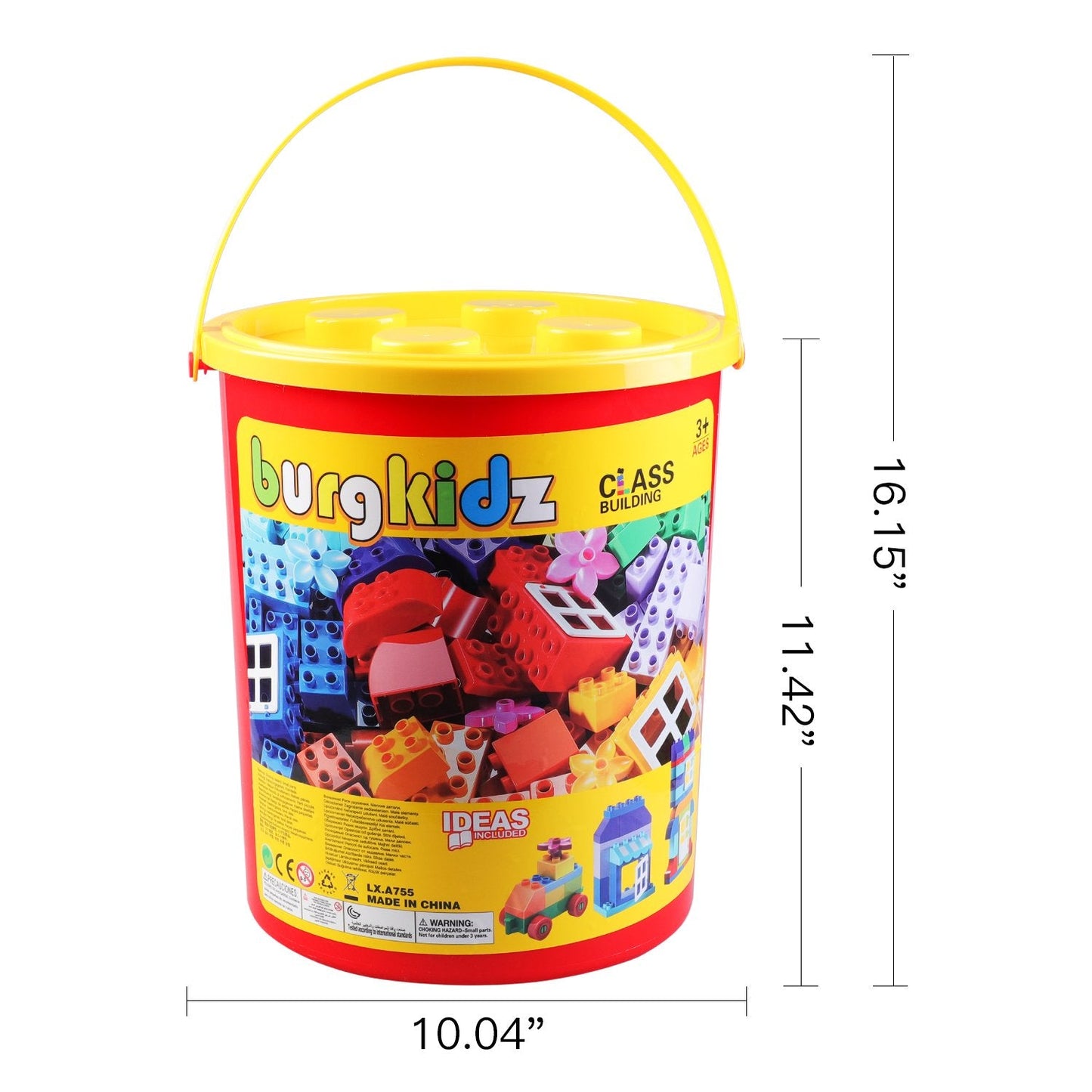 burgkidz 214-Piece Large Building Blocks for Toddlers | Storage Bucket & Brand Compatibility