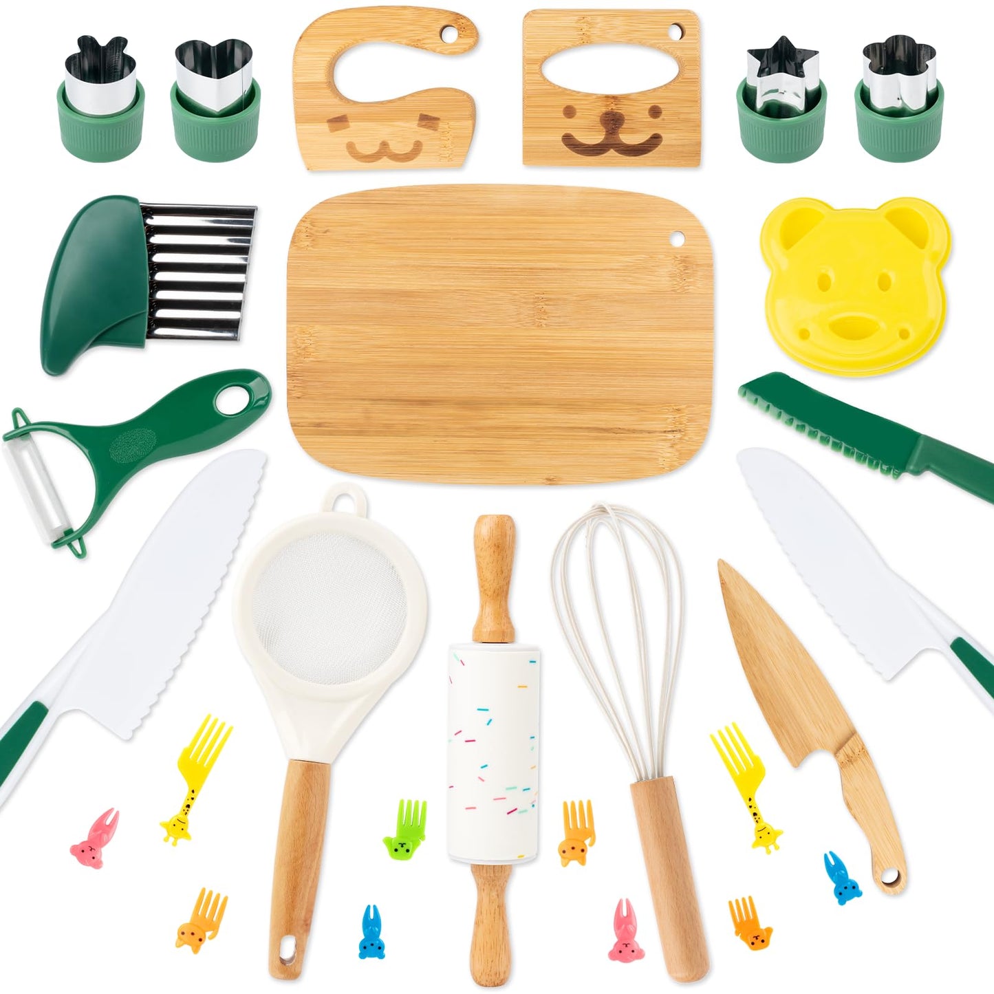 Busy edition 18 PCS Kids Cooking Sets – Montessori Kitchen Tools for Toddlers
