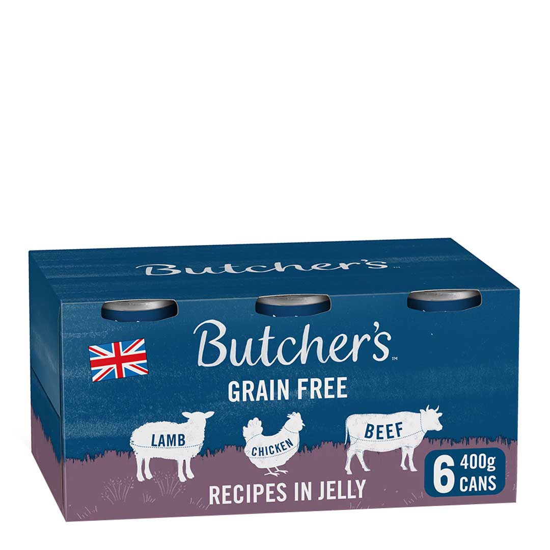 Butcher's Recipes in Jelly Dog Food Cans - 6 x 400g / 18 x 400g - Case of 4