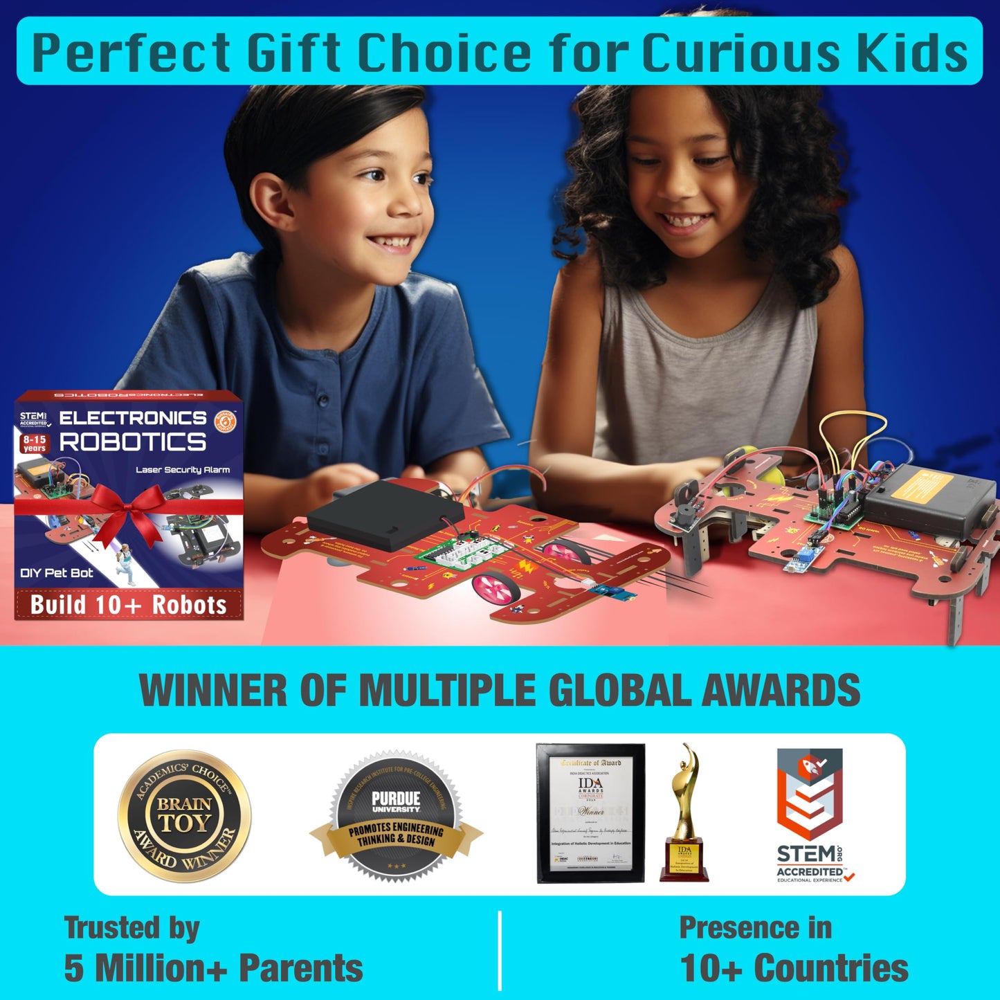 Butterfly EduFields 10-in-1 STEM Robotics Kit for Kids 8-14