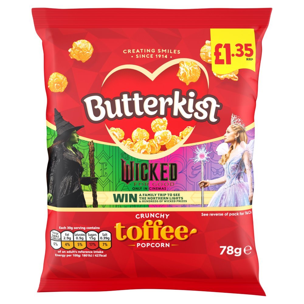 Butterkist Crunchy Toffee Popcorn PMP 78g (Case of 15)