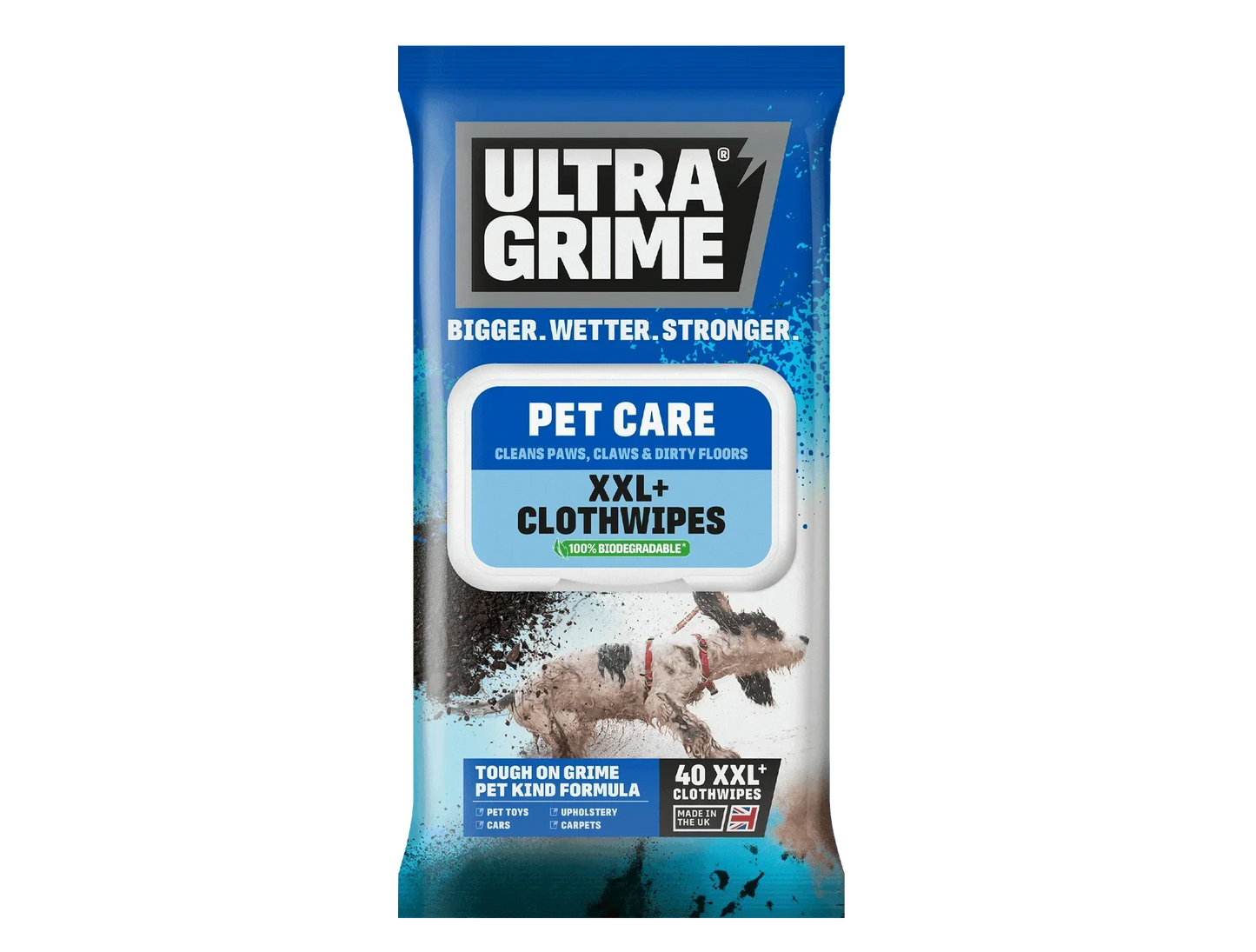 UltraGrime XXL Pet Care Clothwipes 40pk