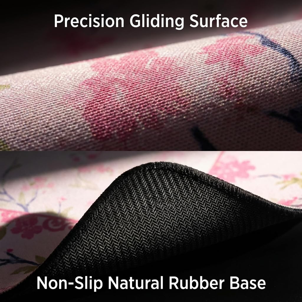 BVXVCB Mahjong Mat for Table – Non-Slip, Silent Neoprene Surface, 31.5in Pink, Ready to Use