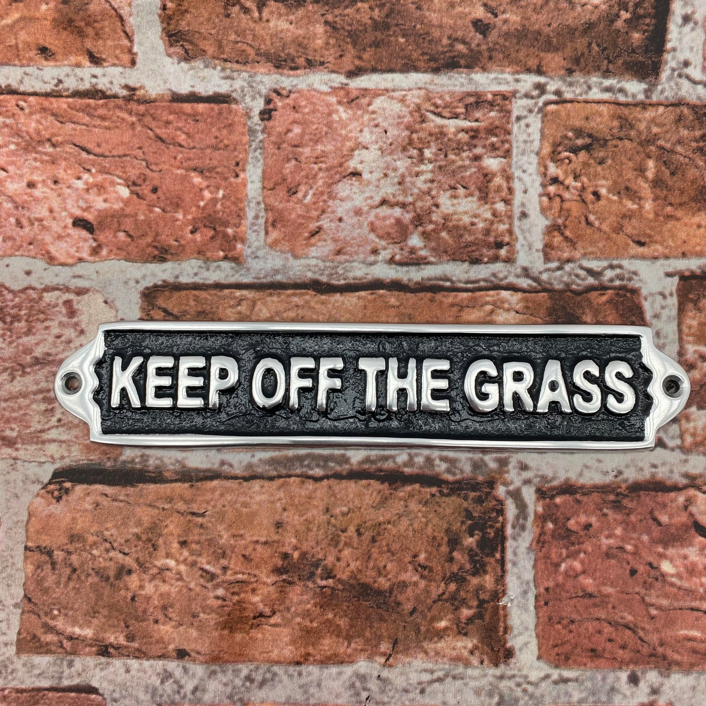 25CM ALUMINIUM KEEP OFF THE GRASS SIGN
