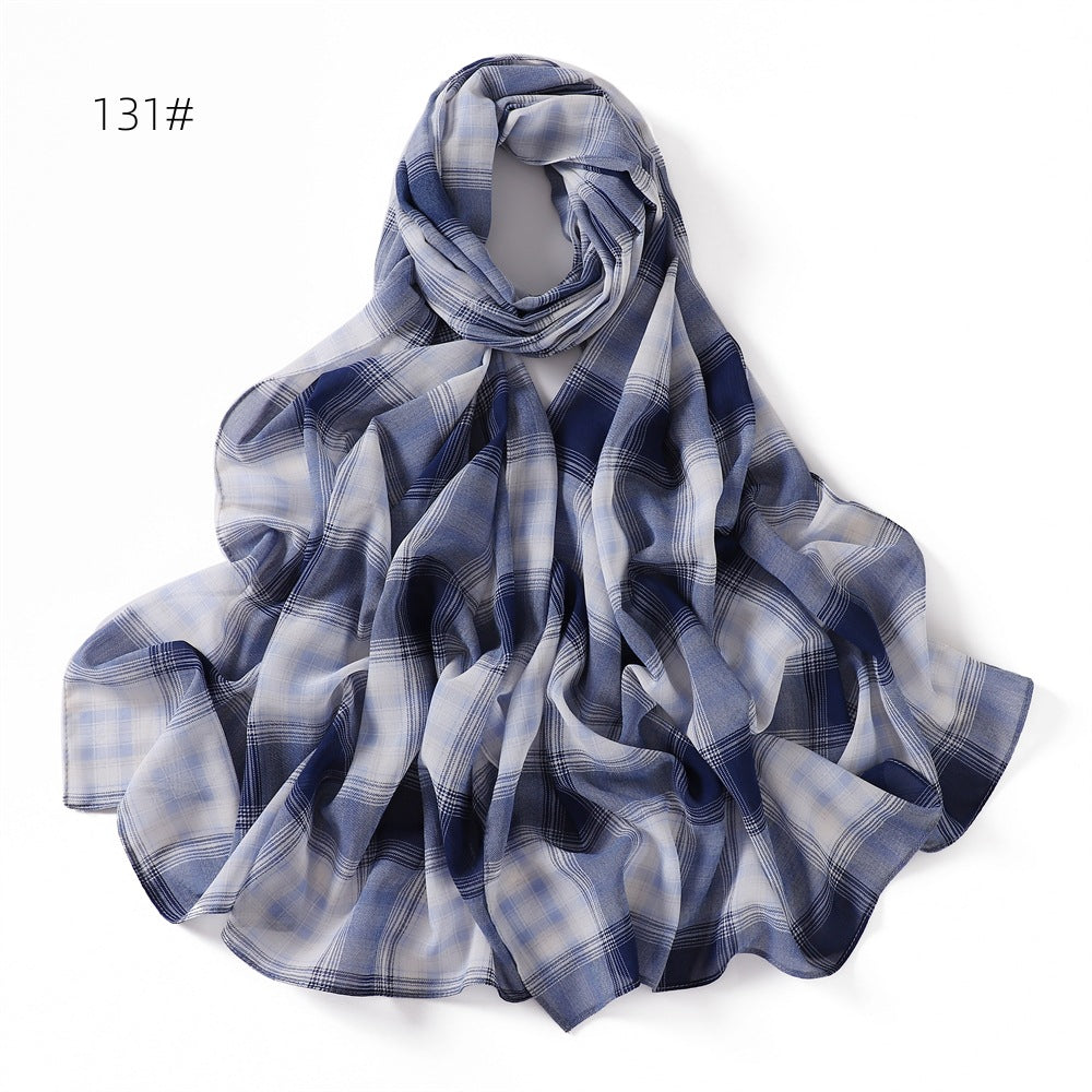 Versatile Chiffon Scarf - Lightweight Printed Shawl & Wrap
