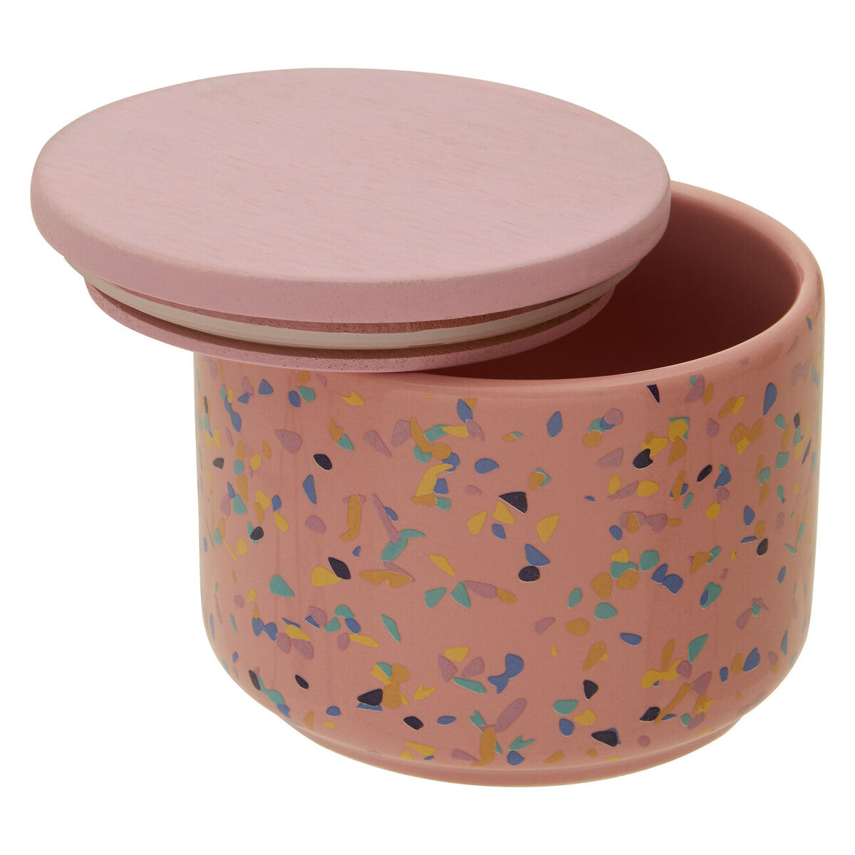 Small Pink Terrazzo Storage Canister | Yuki