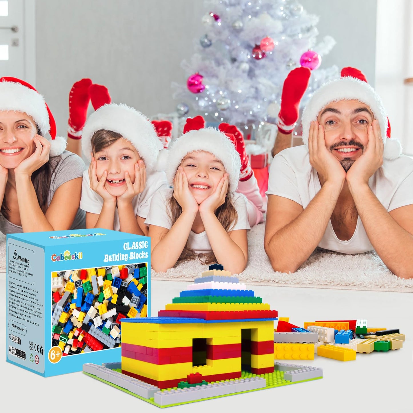 Cabeeskii 560-Piece Gray Building Blocks Set with 2 Base Plates | Compatible with Major Bricks