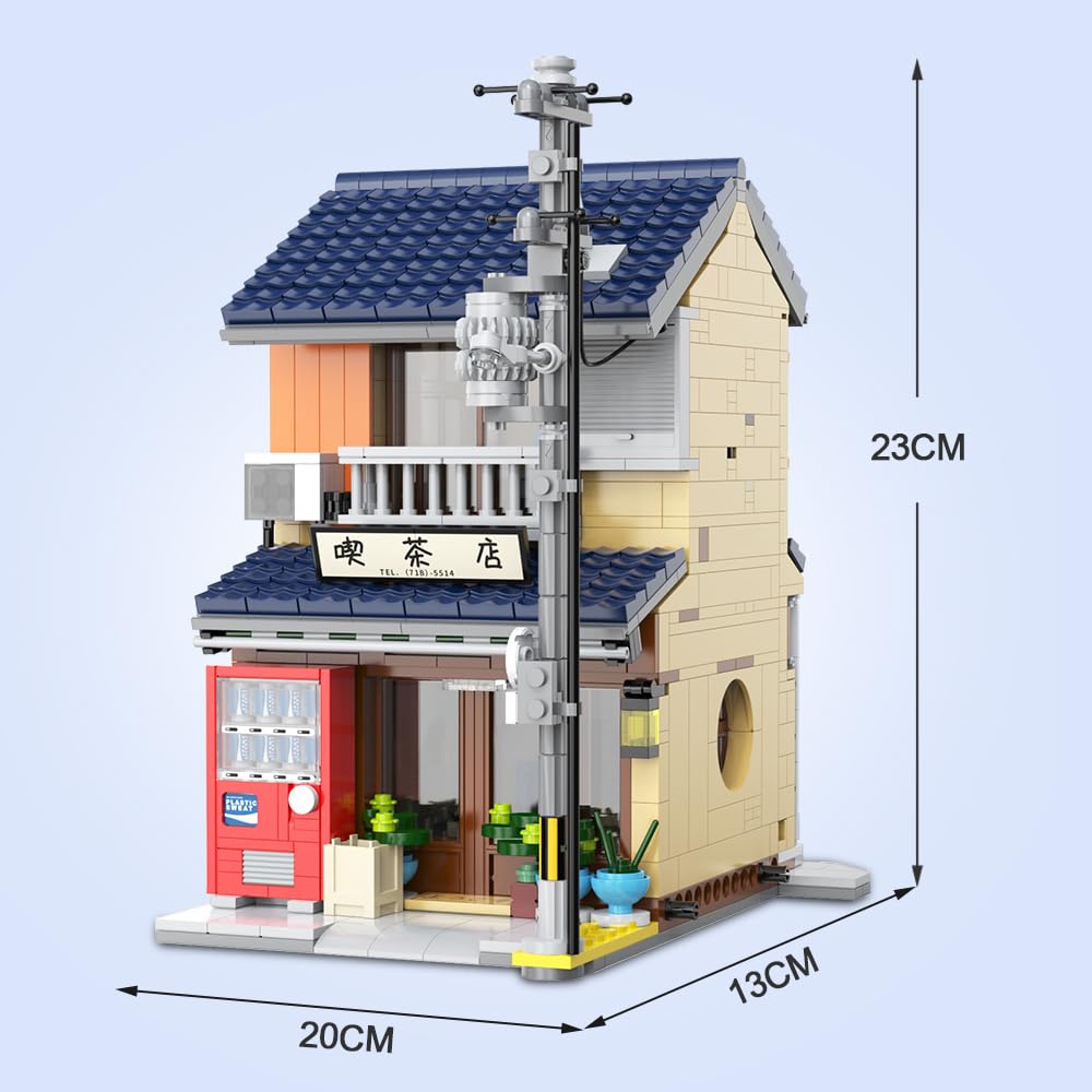 CaDA Japanese Style Tea House Building Block – C66010W with Lights (1200 Pieces)