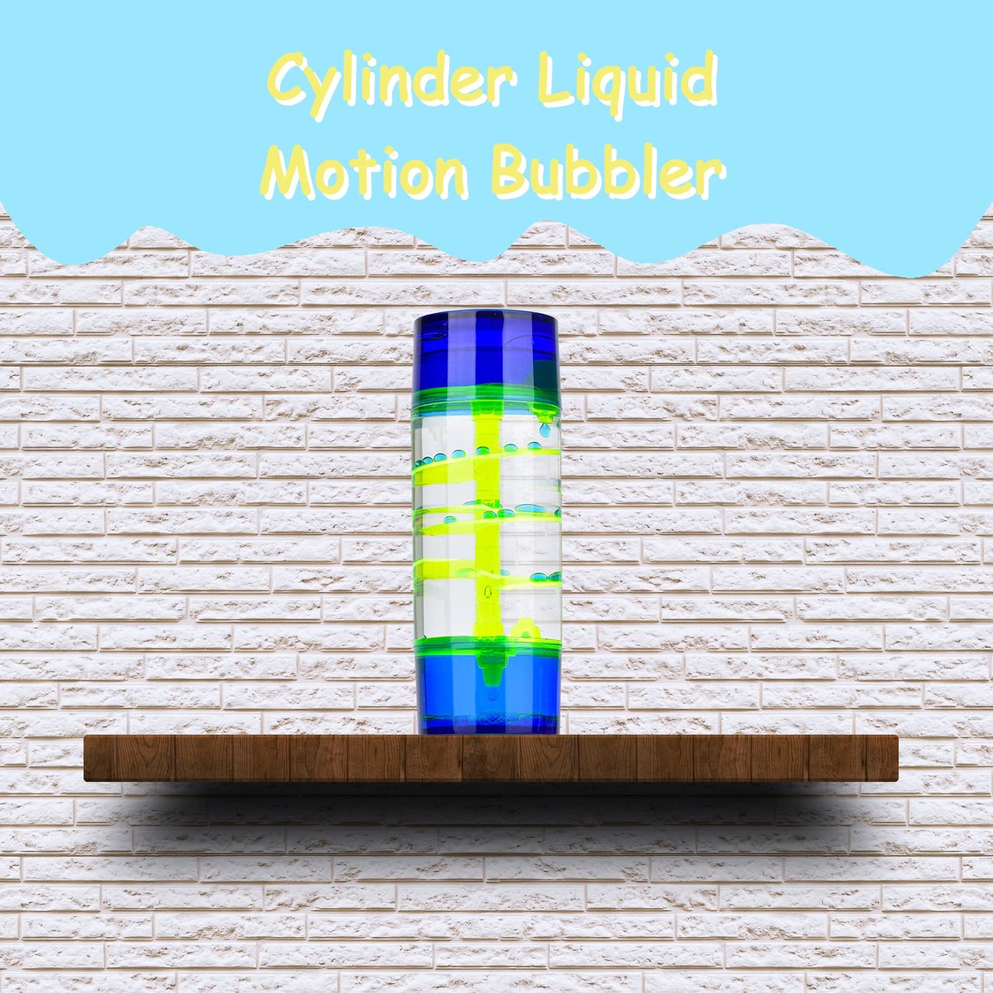 CAILINK Liquid Motion Bubbler – Cylinder Timer for Sensory Play & Desk Decor