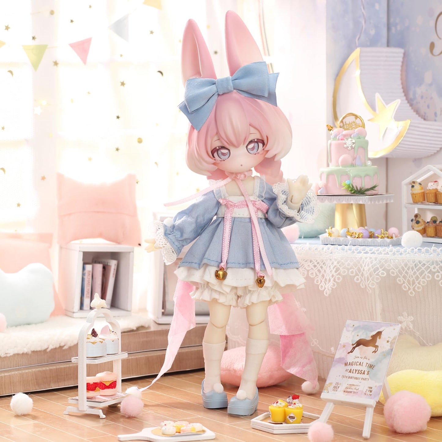 CALEMBOU Jumping Moon Time Rabbits 16cm BJD – Blind Box Collectible Doll