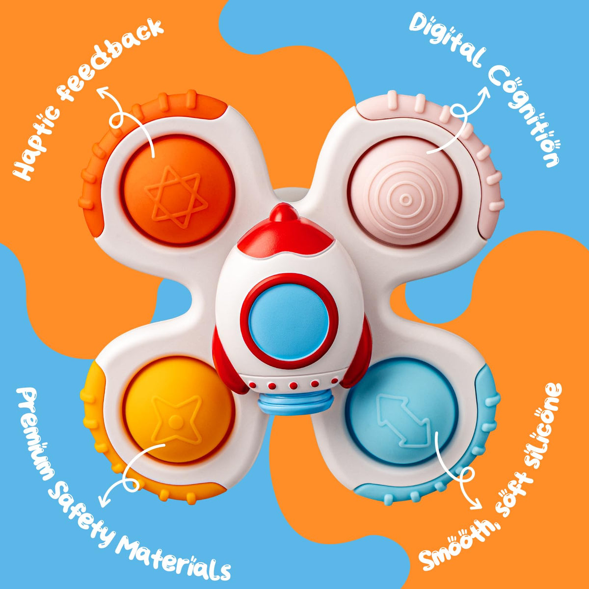 CalfQueen Baby Suction Cup Spinner Toy – Travel Fidget for Toddlers