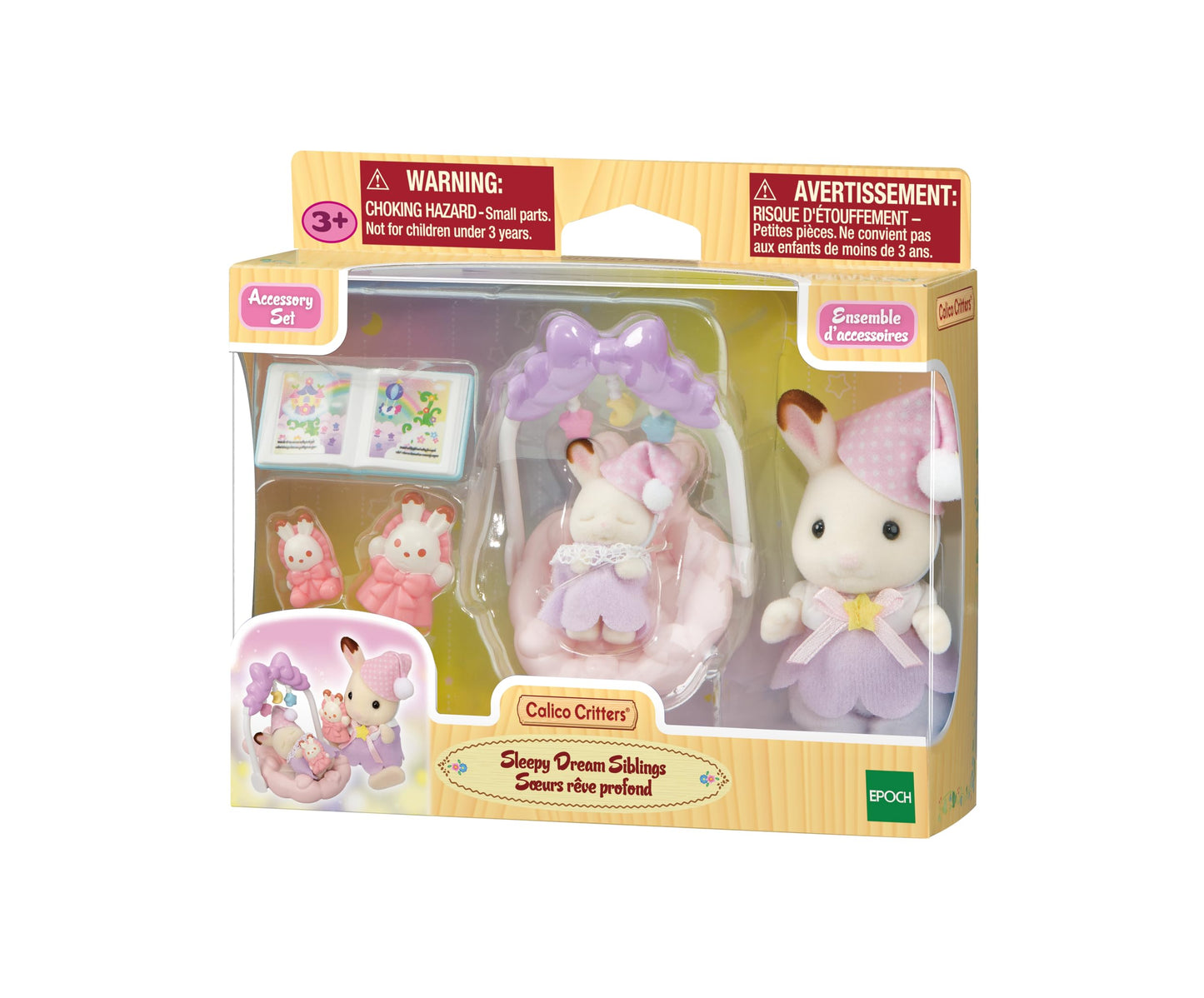 Calico Critters Sleepy Dream Siblings – Bedtime Play Set for 3+