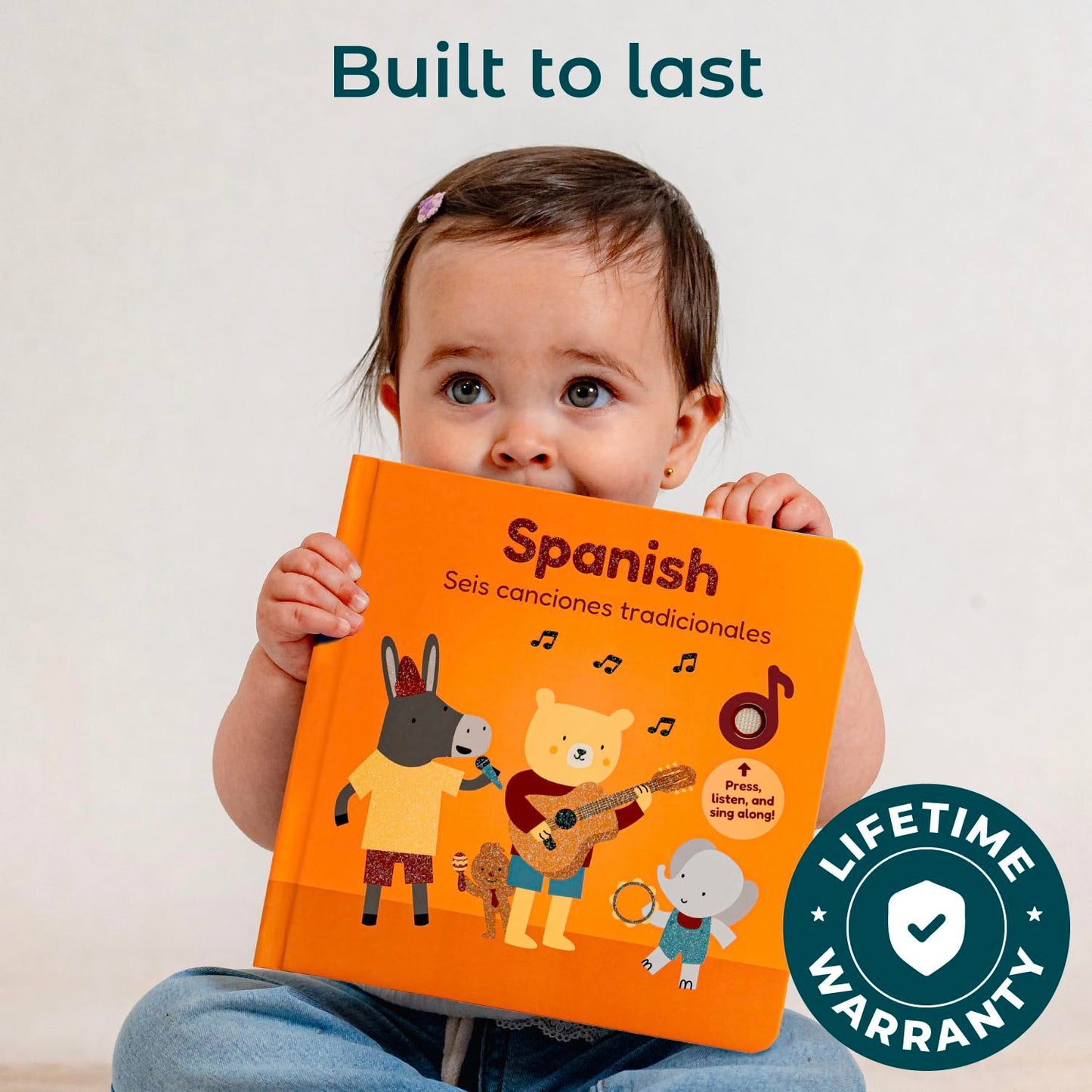 Cali's Books Spanish Book for Toddlers 1-3 – Musical Interactive Bilingual Sound Book