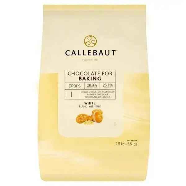 Callebaut White Chocolate Baking Drops 2.5kg