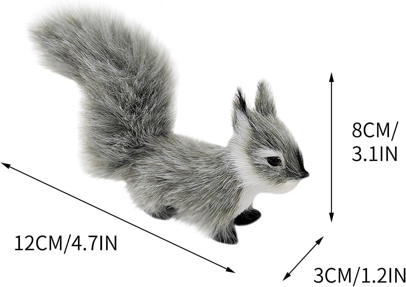 Calsgkspray Gray Mini Squirrel Plush - 4.8-Inch Soft Toy for Home Decor & Gift