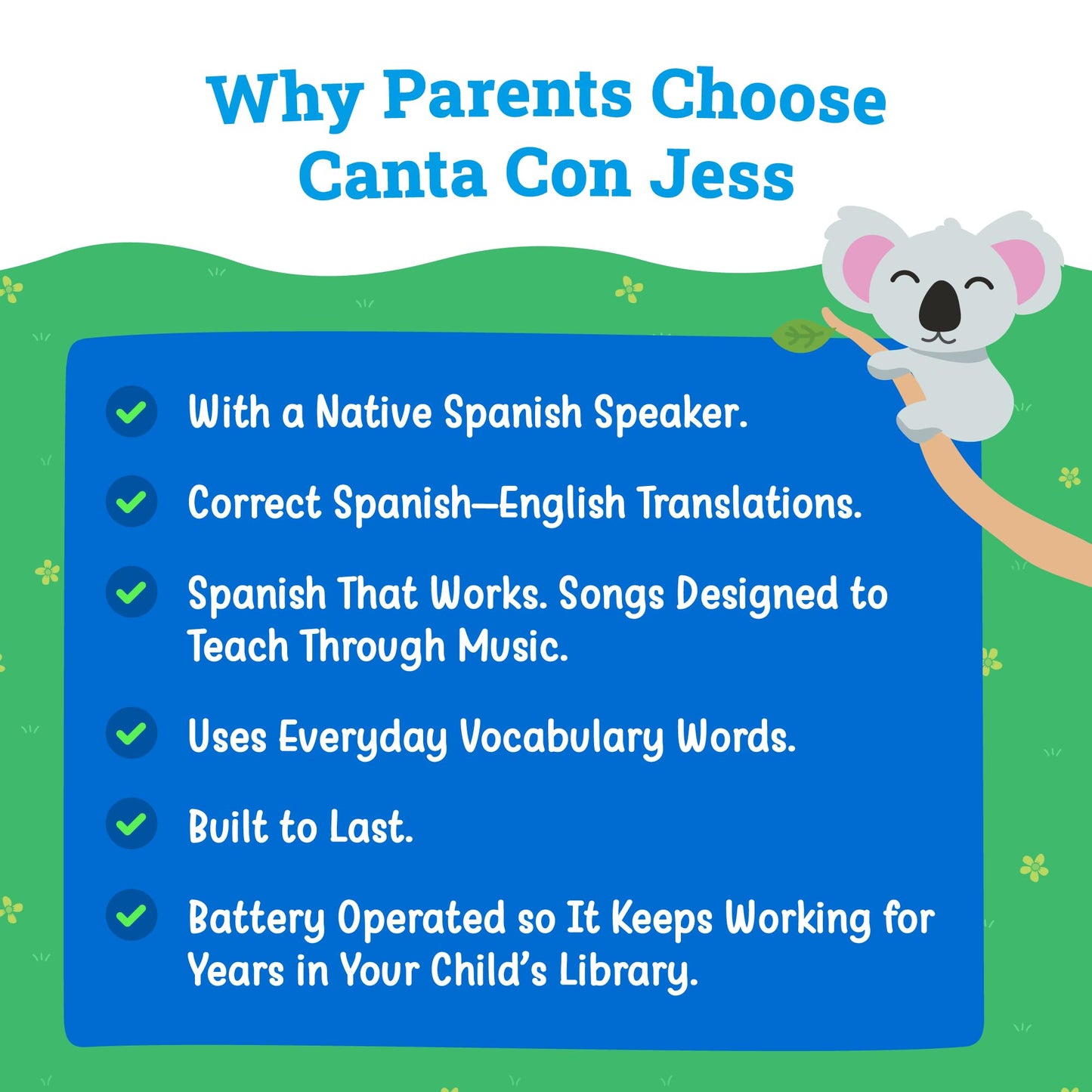 Canta Con Jess Spanish Learning Songs Sound Book – Bilingual 6-Song Book for Babies & Toddlers (Ages 1–3)