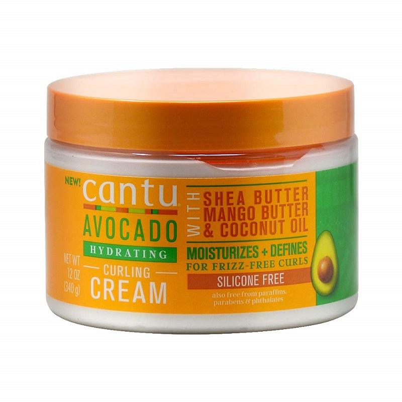 Cantu Avocado Curling Cream 12 oz / 340 gm - For Defined, Frizz-Free Natural Curls