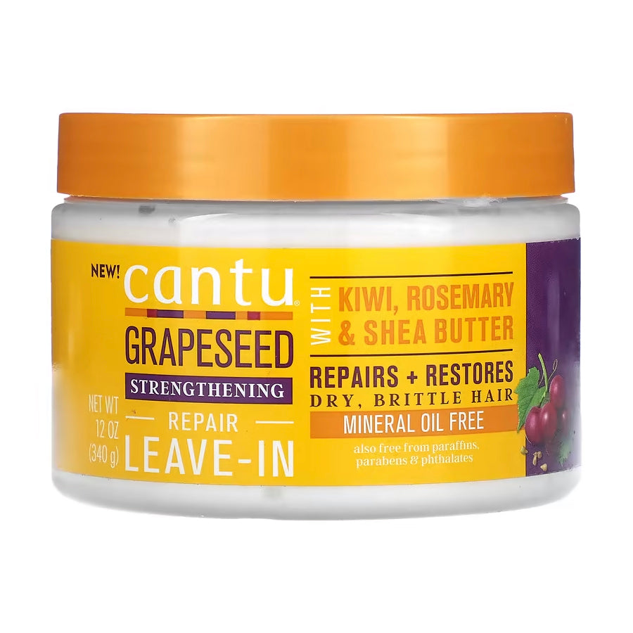 Cantu Grapeseed Repair Leave-In 12 oz / 340 gm - For Dry, Damaged & Breaking Hair