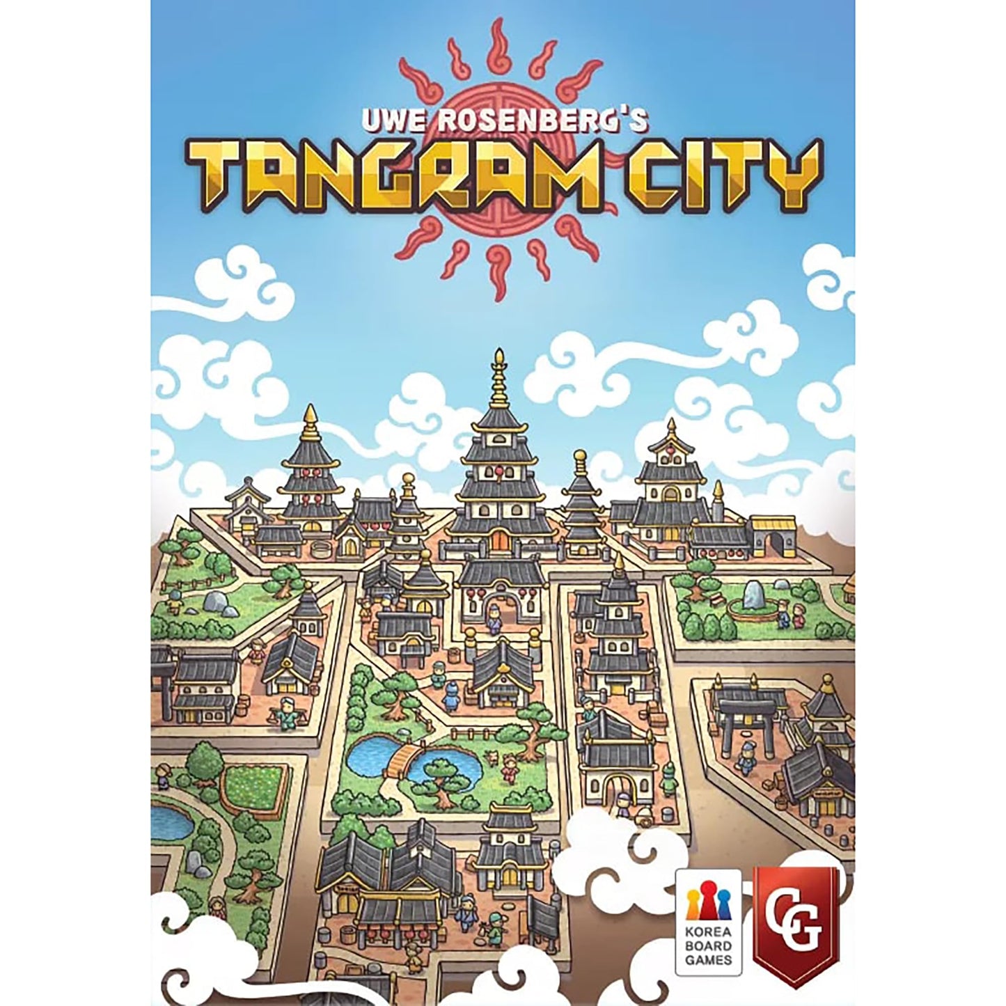 Capstone Games Tangram City — Tile Laying Strategy Board Game for 1–5 Players