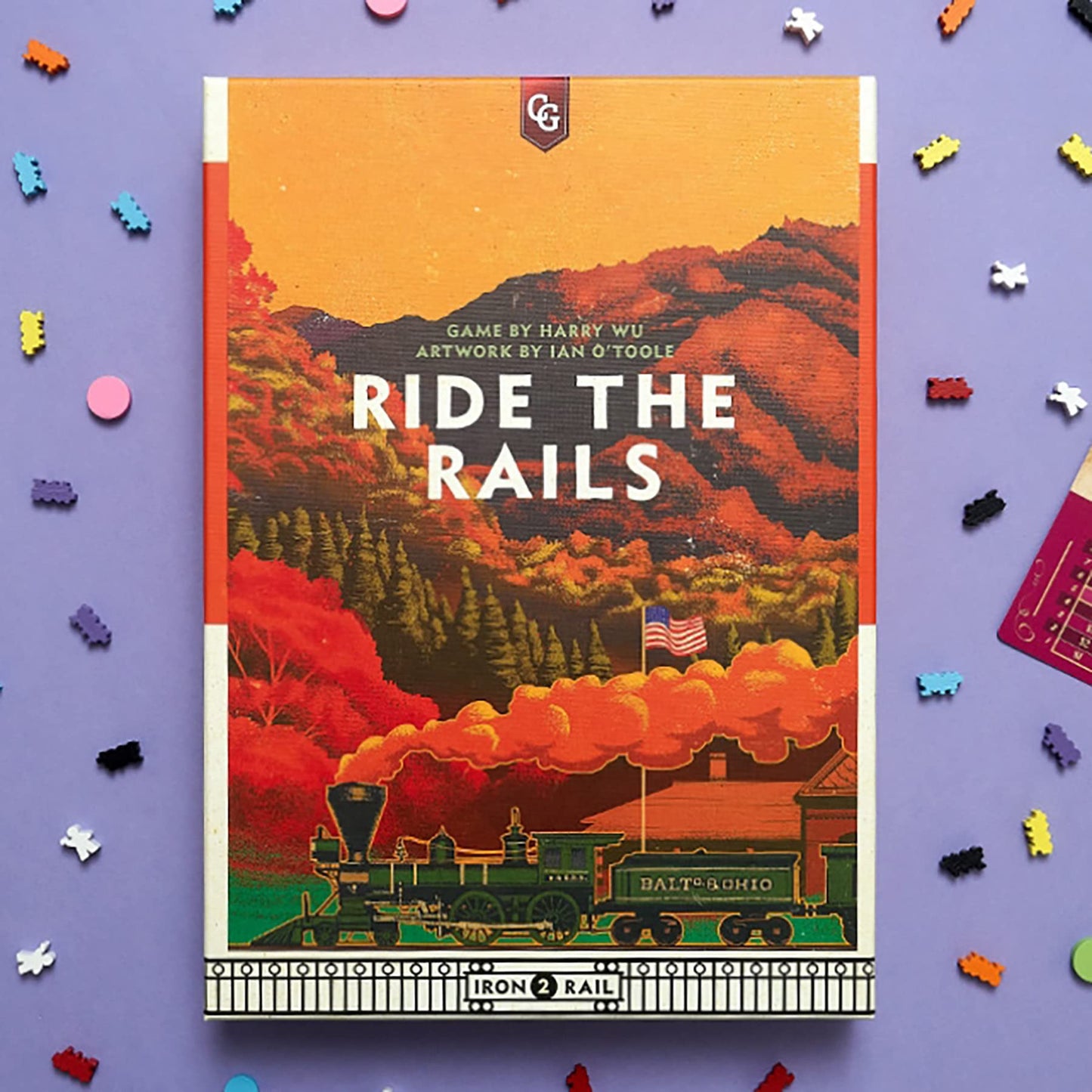 Capstone Games: Ride The Rails | Core Strategy Board Game for 3-5 Players | 60 Minute Play