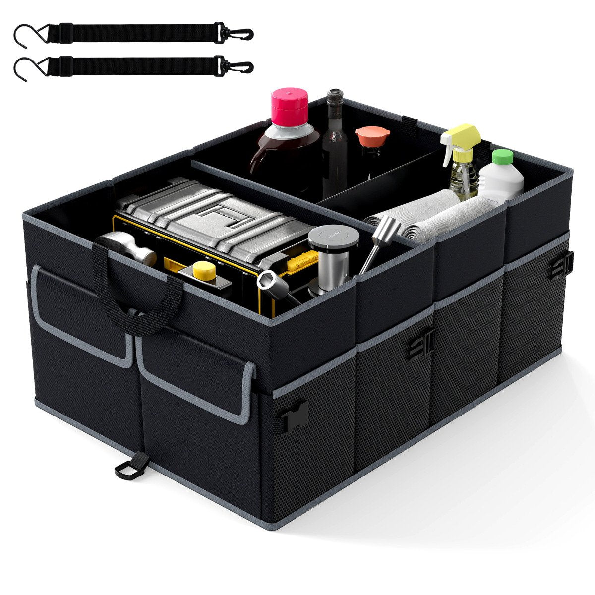 Car Trunk Organizer 48L Collapsible Cargo Storage Box-Black