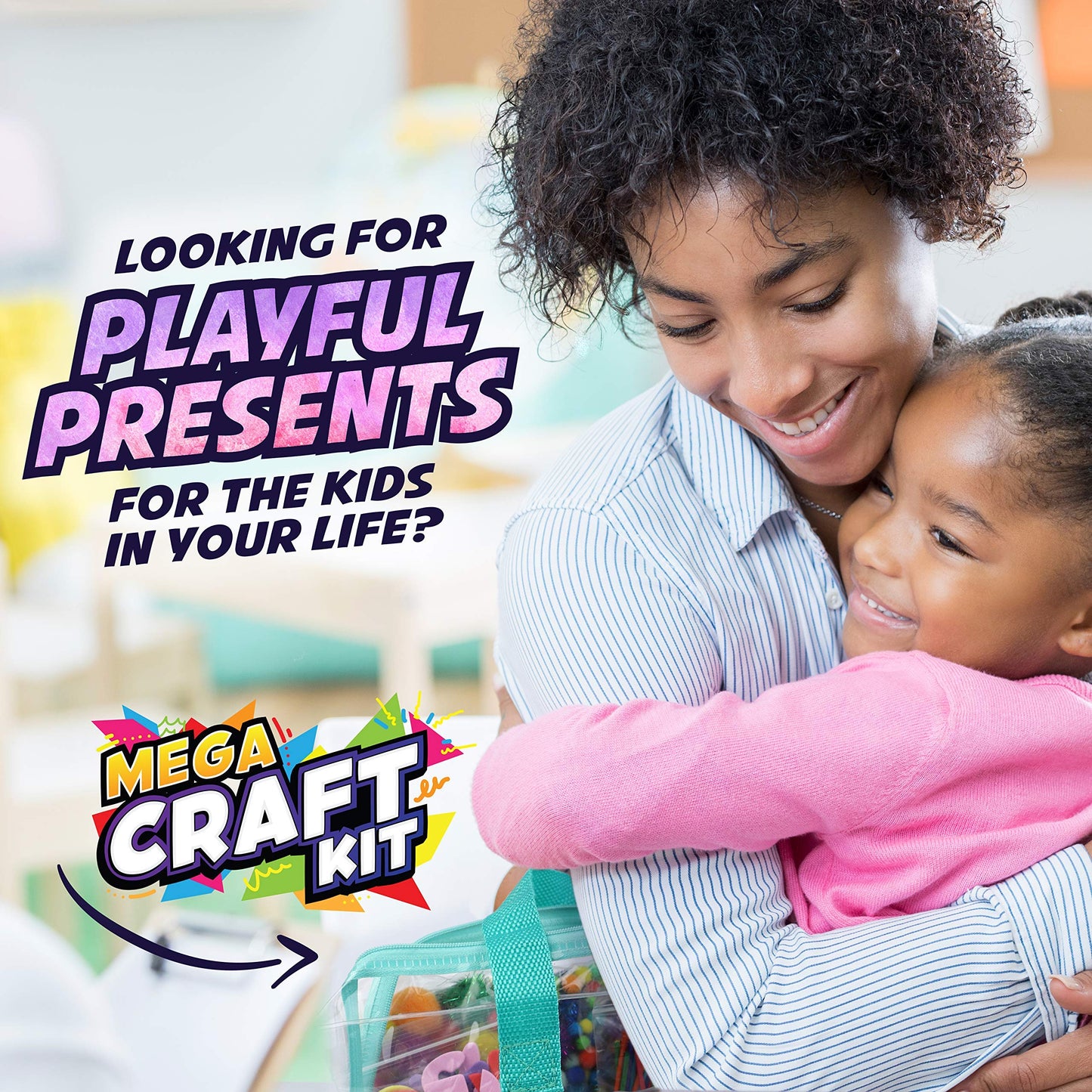 Carl & Kay Supply Co. Mega Arts & Crafts Kit for Kids — Portable Craft Bag, 150+ Supplies, Ages 4–8