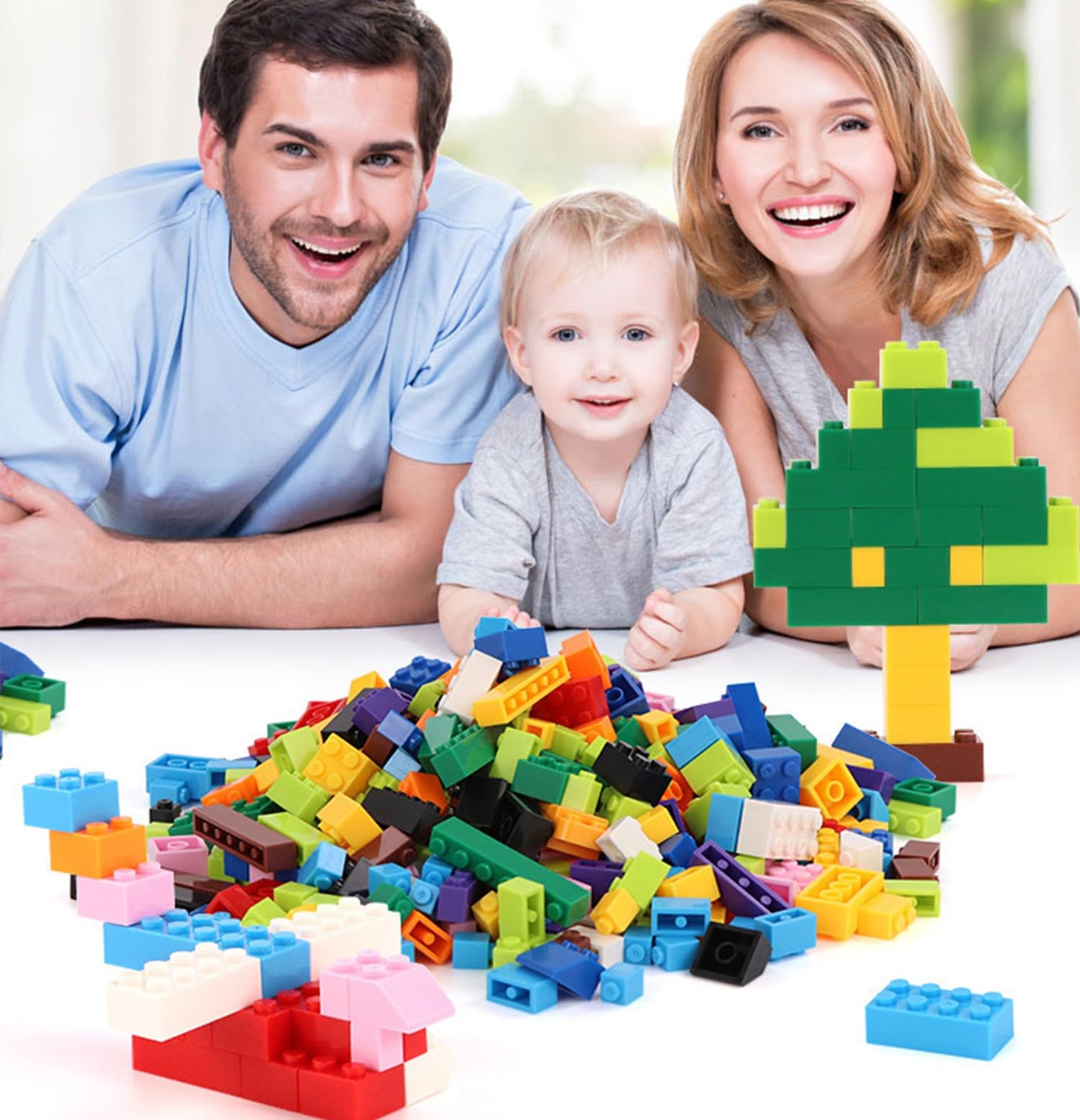 Carlerait 1500-Piece Classic Building Bricks – 15 Colors, 12 Shapes