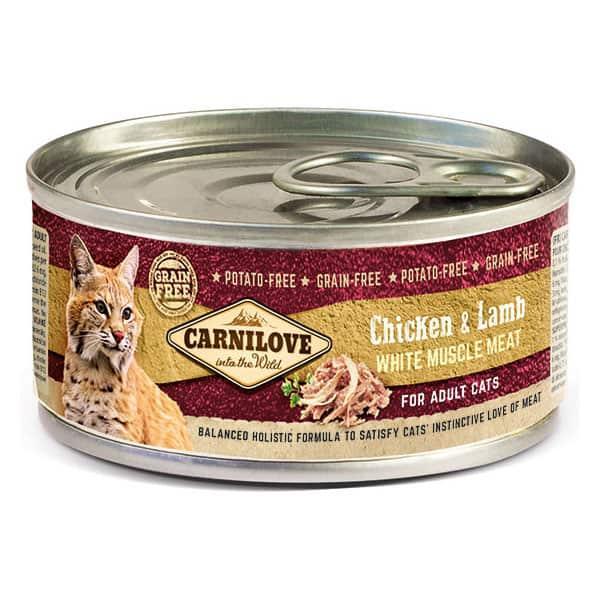 Carnilove Chicken & Lamb Wet Cat Food 12 x 100g tins