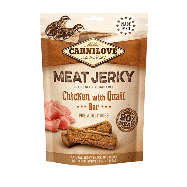 Carnilove Chicken with Quail Bar Meat Jerky Dog Treats