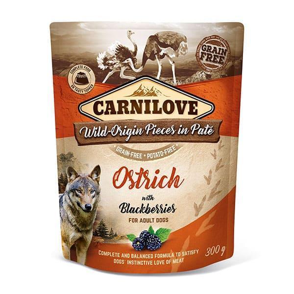 Carnilove Ostrich with Blackberries Wet Dog Food 300g
