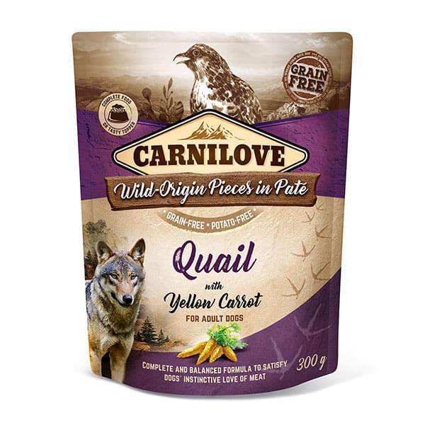 Carnilove Quail with Yellow Carrot Wet Dog Food 12 x 300g