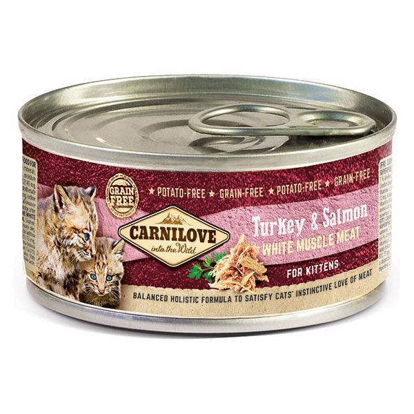 Carnilove Turkey & Salmon Kitten Wet Cat Food 100g Tin
